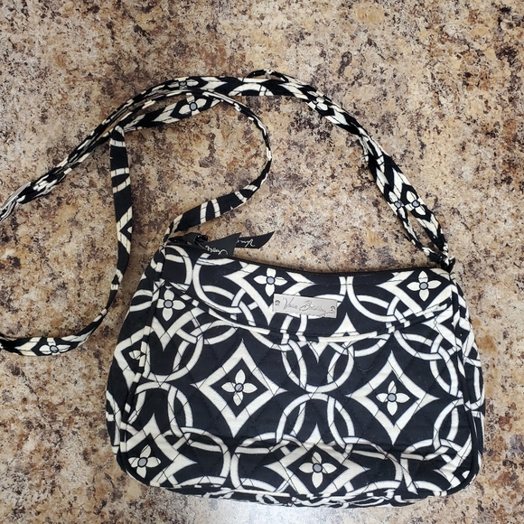 Vera Bradley Small Black Whit Concerto Crossbody - Picture 3 of 8